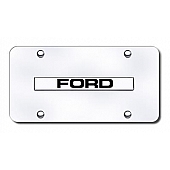 Automotive Gold License Plate - Ford Stainless Steel - FORNCC