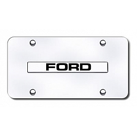 Automotive Gold License Plate - Ford Stainless Steel - FORNCC