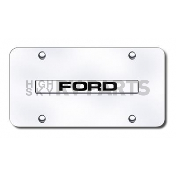 Automotive Gold License Plate - Ford Stainless Steel - FORNCC