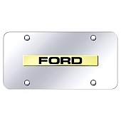 Automotive Gold License Plate - Ford Stainless Steel - FORNGC