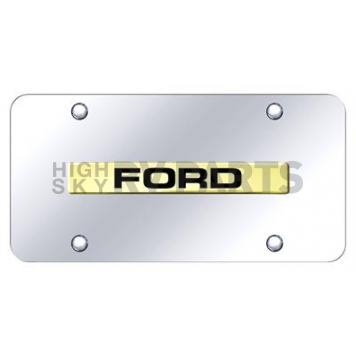 Automotive Gold License Plate - Ford Stainless Steel - FORNGC