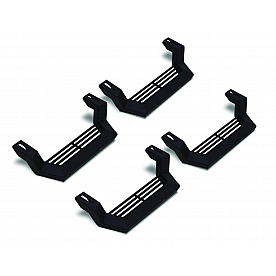 Rampage Nerf Bar Step Black Textured Powder Coated Steel Set of 4 - 26410034