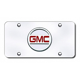 Automotive Gold License Plate - GMC New Logo Stainless Steel - GMC2GC