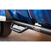 N-Fab Nerf Bar - Truck Wheel to Wheel Black Matte Textured Powder Coated Steel Round - T1683QC6TX