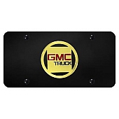 Automotive Gold License Plate - GMC Old Logo Stainless Steel - GMCGB