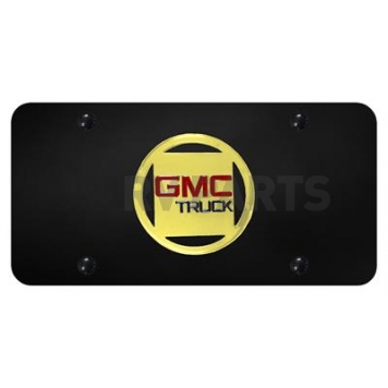 Automotive Gold License Plate - GMC Old Logo Stainless Steel - GMCGB