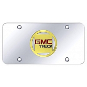 Automotive Gold License Plate - GMC Old Logo Stainless Steel - GMCGC