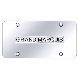 Automotive Gold License Plate - Grand Marquis Stainless Steel - GMQNCC