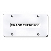 Automotive Gold License Plate - Grand Cherokee Stainless Steel - GRANCC