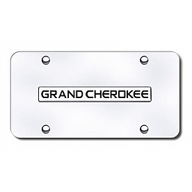 Automotive Gold License Plate - Grand Cherokee Stainless Steel - GRANCC