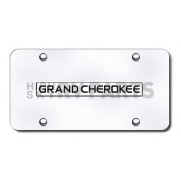 Automotive Gold License Plate - Grand Cherokee Stainless Steel - GRANCC