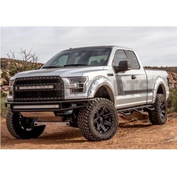 N-Fab Nerf Bar - Truck Wheel to Wheel Black Matte Textured Powder Coated Steel Round - IN9761PTX-2