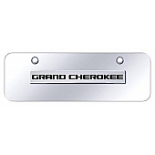 Automotive Gold License Plate - Grand Cherokee Stainless Steel - GRANCCM