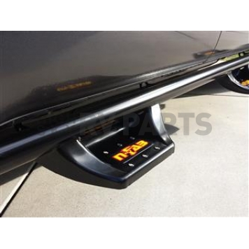 N-Fab Nerf Bar - Truck Wheel to Wheel Black Satin Powder Coated Steel Round - ND9784QC