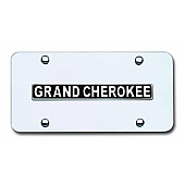 Automotive Gold License Plate - Grand Cherokee Stainless Steel - GRANGC