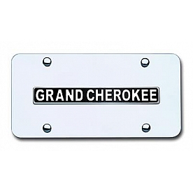 Automotive Gold License Plate - Grand Cherokee Stainless Steel - GRANGC