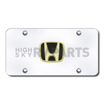 Automotive Gold License Plate - Honda Logo Stainless Steel - HONGC