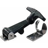 JR Products Hood Latch  Silver And Black Single - 10875