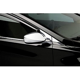 Putco Exterior Mirror Cover Driver And Passenger Side Silver ABS Plastic Set Of 2 - 401774