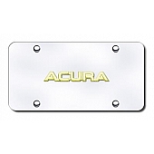 Automotive Gold License Plate - Acura Stainless Steel - ACUNGB