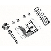 Trans Dapt Hood Latch Chrome Plated Steel Silver Single - 9473
