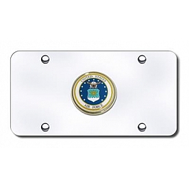 Automotive Gold License Plate - Air Force Stainless Steel - AIRFCC