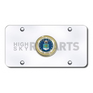Automotive Gold License Plate - Air Force Stainless Steel - AIRFCC