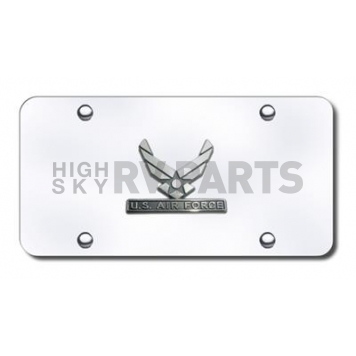 Automotive Gold License Plate - Air Force Wings Stainless Steel - AIRWCC