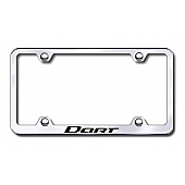 Automotive Gold License Plate Frame - Silver Stainless Steel - LFWDARTEC