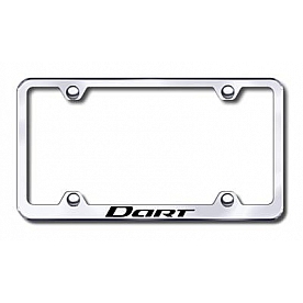 Automotive Gold License Plate Frame - Silver Stainless Steel - LFWDARTEC