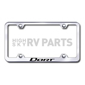 Automotive Gold License Plate Frame - Silver Stainless Steel - LFWDARTEC