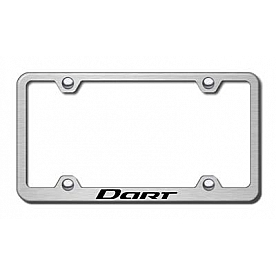 Automotive Gold License Plate Frame - Silver Stainless Steel - LFWDARTES