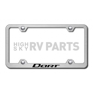 Automotive Gold License Plate Frame - Silver Stainless Steel - LFWDARTES