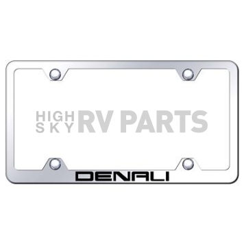 Automotive Gold License Plate Frame - Silver Stainless Steel - LFWDENEC