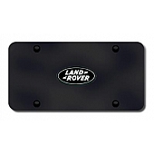 Automotive Gold License Plate - Land Rover Logo With Black Fill Stainless Steel - LANBCB