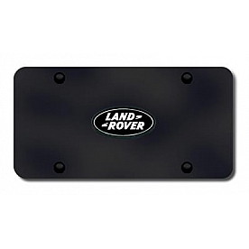 Automotive Gold License Plate - Land Rover Logo With Black Fill Stainless Steel - LANBCB