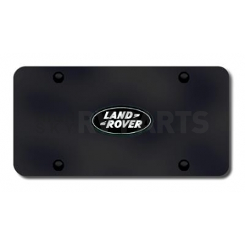 Automotive Gold License Plate - Land Rover Logo With Black Fill Stainless Steel - LANBCB