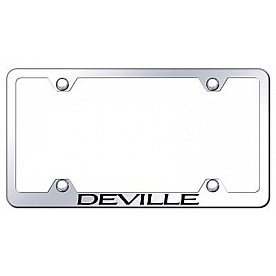 Automotive Gold License Plate Frame - Silver Stainless Steel - LFWDEVEC