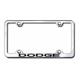 Automotive Gold License Plate Frame - Silver Stainless Steel - LFWDODEC