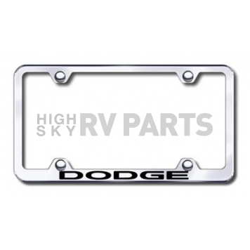 Automotive Gold License Plate Frame - Silver Stainless Steel - LFWDODEC