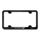 Automotive Gold License Plate Frame - Black Stainless Steel - LFWDODSEB