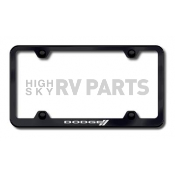 Automotive Gold License Plate Frame - Black Stainless Steel - LFWDODSEB