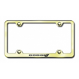 Automotive Gold License Plate Frame - Gold Stainless Steel - LFWDODSEG