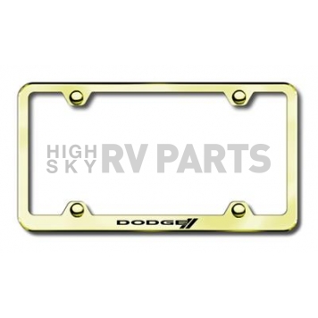 Automotive Gold License Plate Frame - Gold Stainless Steel - LFWDODSEG