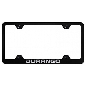 Automotive Gold License Plate Frame - Black Stainless Steel - LFWDUREB