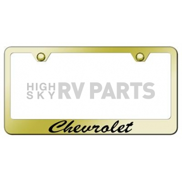 Automotive Gold License Plate Frame - Gold Stainless Steel - LFSCHVEG
