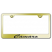 Automotive Gold License Plate Frame - Gold Stainless Steel - LFSCMREG