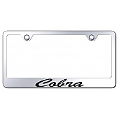 Automotive Gold License Plate Frame - Silver Stainless Steel - LFSCOBEC