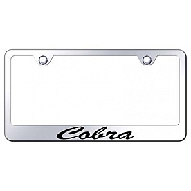 Automotive Gold License Plate Frame - Silver Stainless Steel - LFSCOBEC