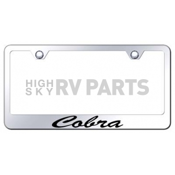 Automotive Gold License Plate Frame - Silver Stainless Steel - LFSCOBEC